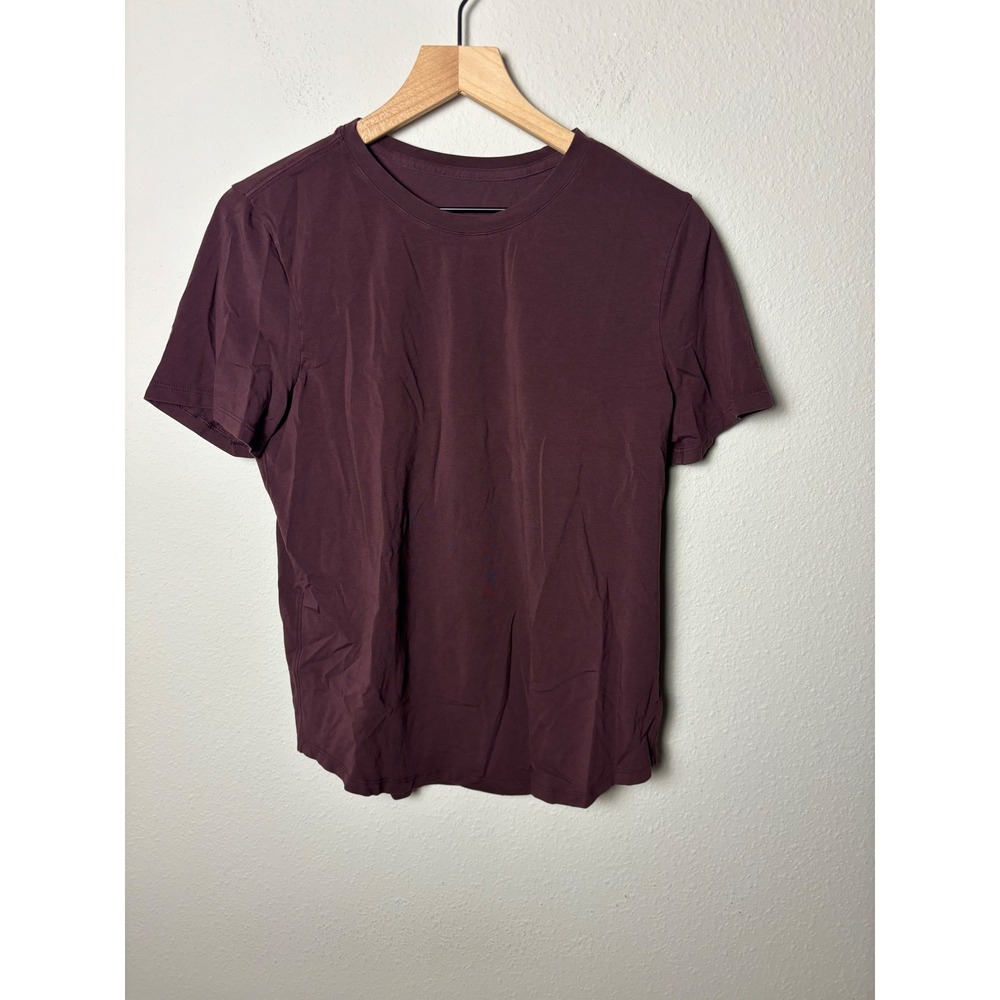 Lululemon Love Crew T-Shirt Burgundy Short Sleeve Top Size 10